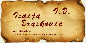 Isaija Drašković vizit kartica